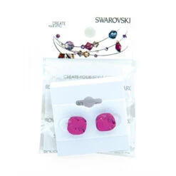 Jerry's 1285 Swarovski Crystal Stud Earrings -IceEdge Sales Store 1285 Fuchsia Swarowski Earrings 600x600 02773.1582052180