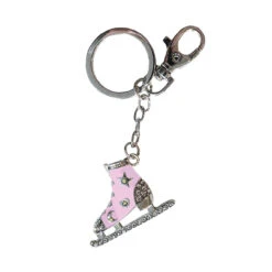 Jerry's 1285 Enamel & Crystal Skate Keyring & Bag Clip -IceEdge Sales Store 1285 Pink 97465.1681152134