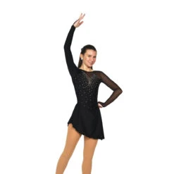 Solitaire Style F220115 Asymmetrical Dance Dress- Gold