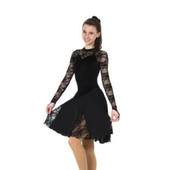 Jerry's 583 Lace Inset Dance Dress - Jet Black -IceEdge Sales Store 583 Black Side 01394.1651529301.1280.1280 51649.1651529452