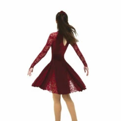 Jerry's 583 Lace Inset Dance Dress - Jet Black -IceEdge Sales Store 583 Wine Back 600x600 32125.1651529300.1280.1280 76170.1651529452
