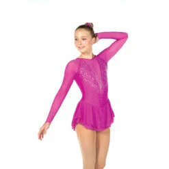 Solitaire Style F23028 Deep V Dress -IceEdge Sales Store F23028S Magenta Front 39147.1681234066